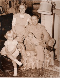 My mother as a young girl in Queens with her parents. My mother did not meet her father until the end of the war, where he was serving in the United States Army as a Lieutenant Colonel